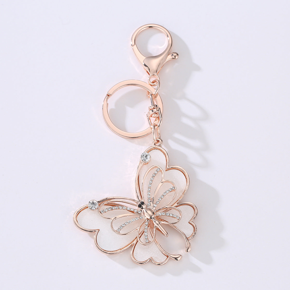 Wholesale Butterfly Metal Diamond Keychain